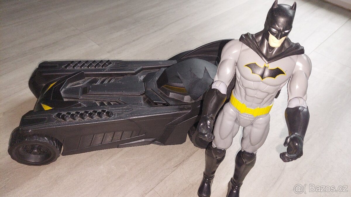 Batman figurka 30cm + Batmobil original