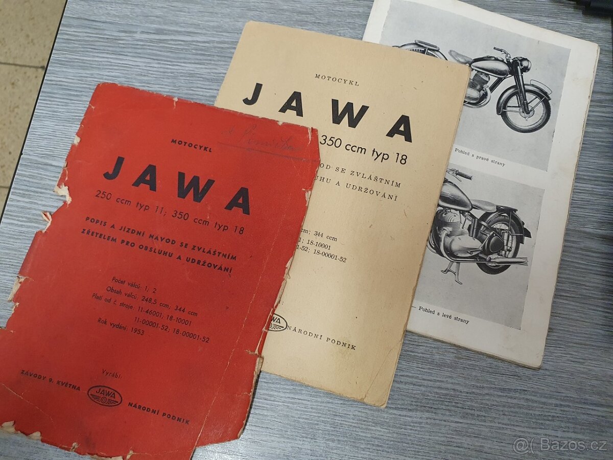 JAWA 250-350 příručka 1953
