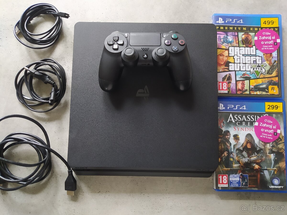 PS4 Slim 1TB + GTA V a AC Syndicate