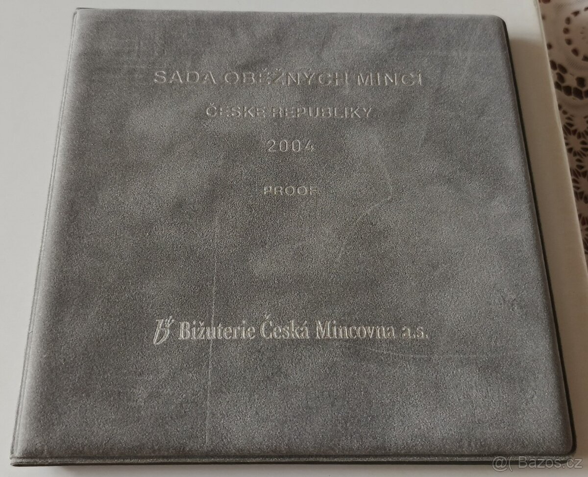 Sada mincí ČR 2004 proof v semišovém obalu
