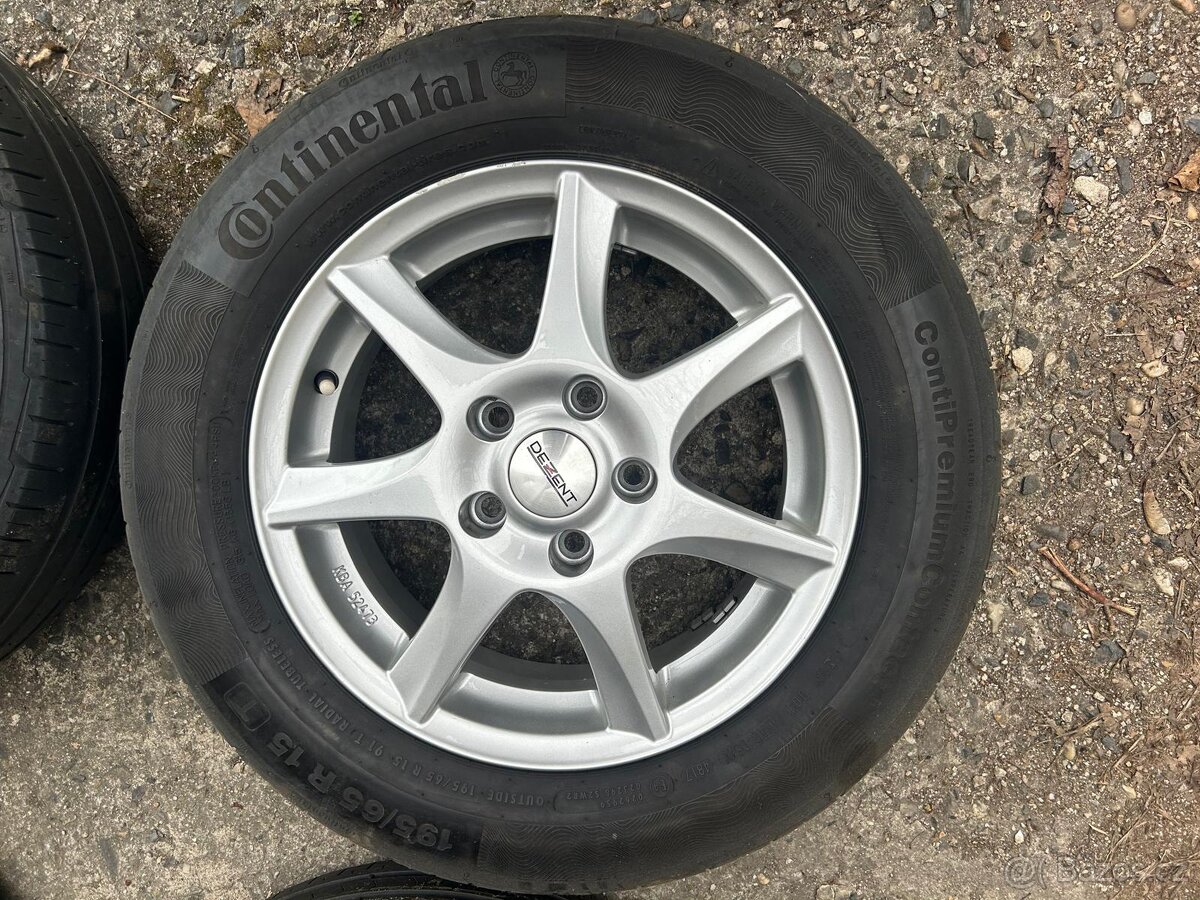 Alu kola r15 5x112 z Octavie 2 s letními pneu