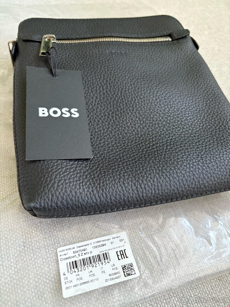 Pánská kožená taška přes rameno HUGO BOSS