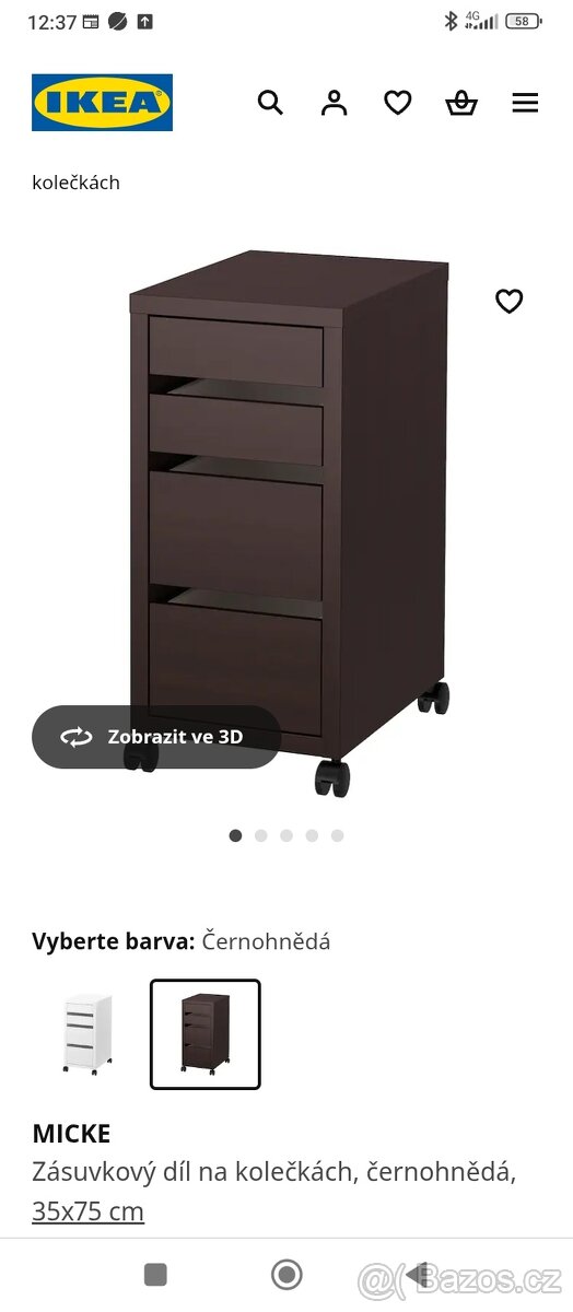 Prodám psací stůl+zásuvkový kontejner 2x