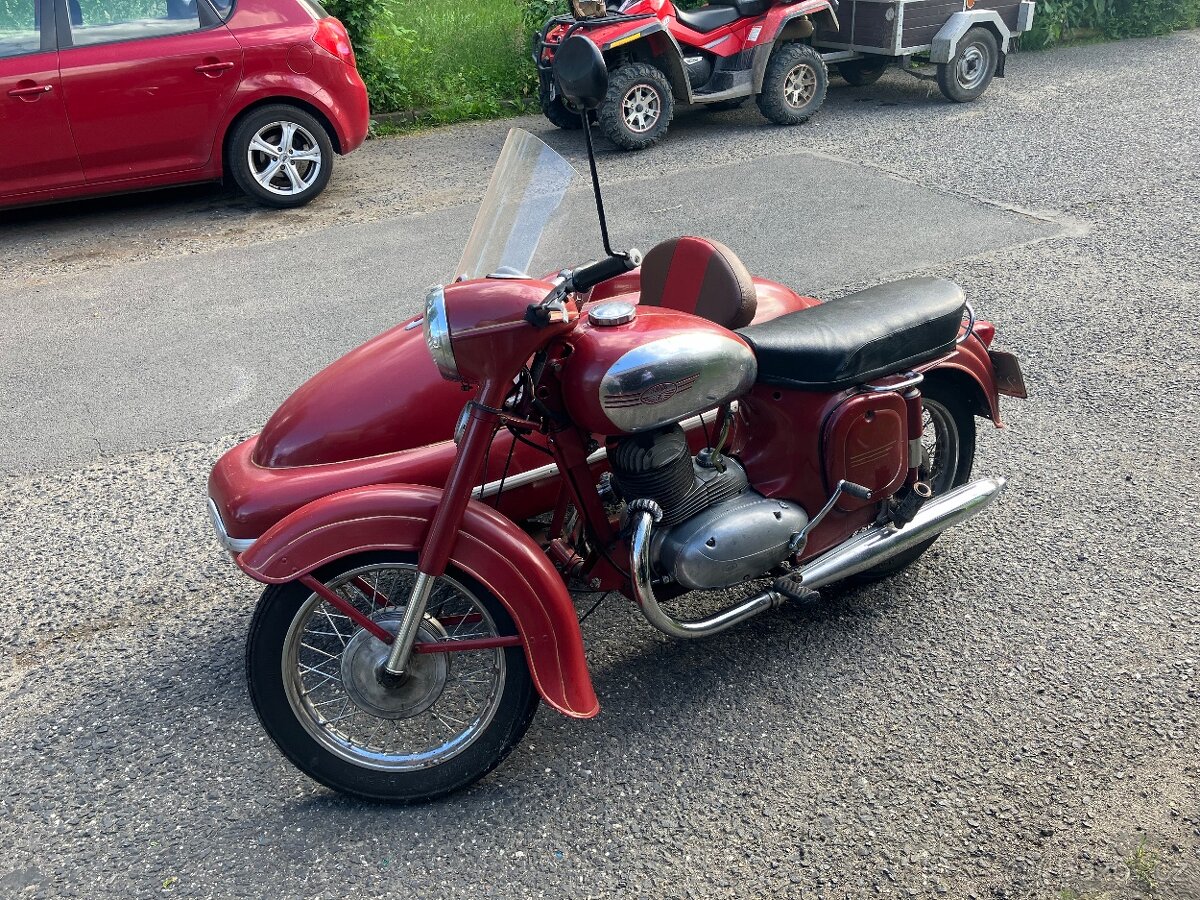 Jawa 250/353+side Velorex r.v. 1960