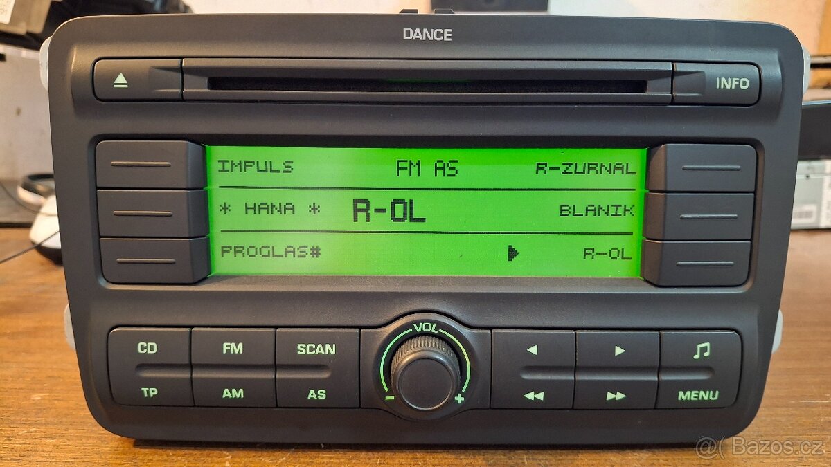 Autorádio Škoda Dance - Originál + PIN + Rámeček