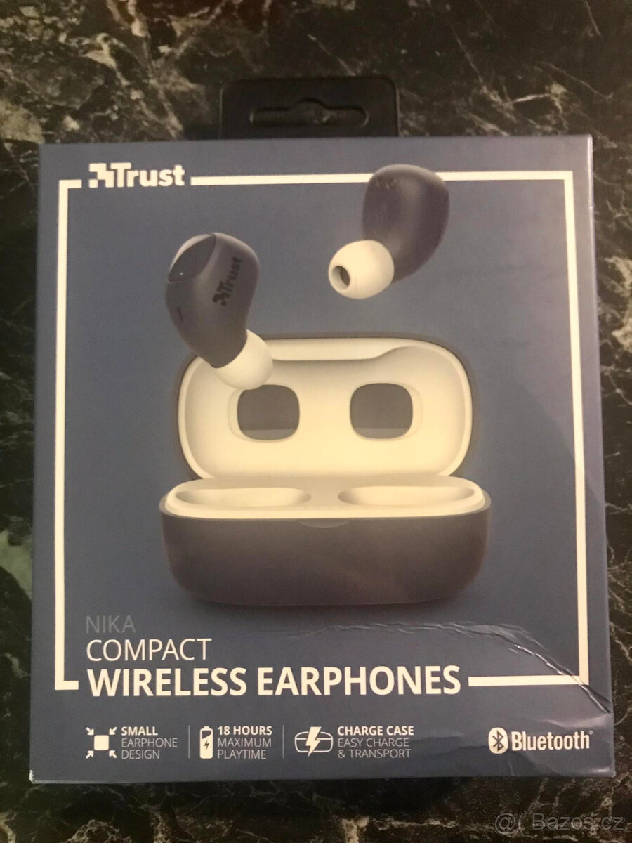 TRUST sluchatka WIRELESS EARPHONES Compact nova