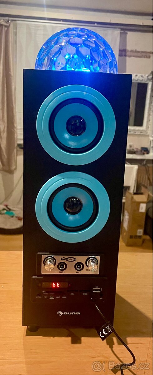 Nový přenosný reproduktor BT, světelná koule. Lze zaslat