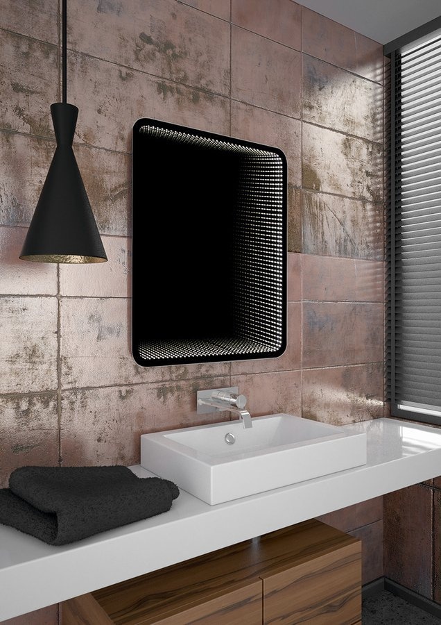 SENFINECO zrcadlo s LED osvětlením 65x79cm, 3D efekt