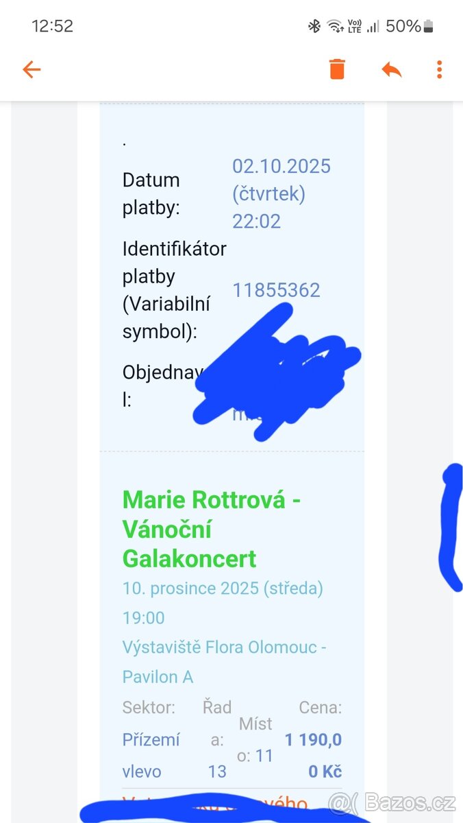 2 lístky na koncert Marie Rottrove v Olomouci