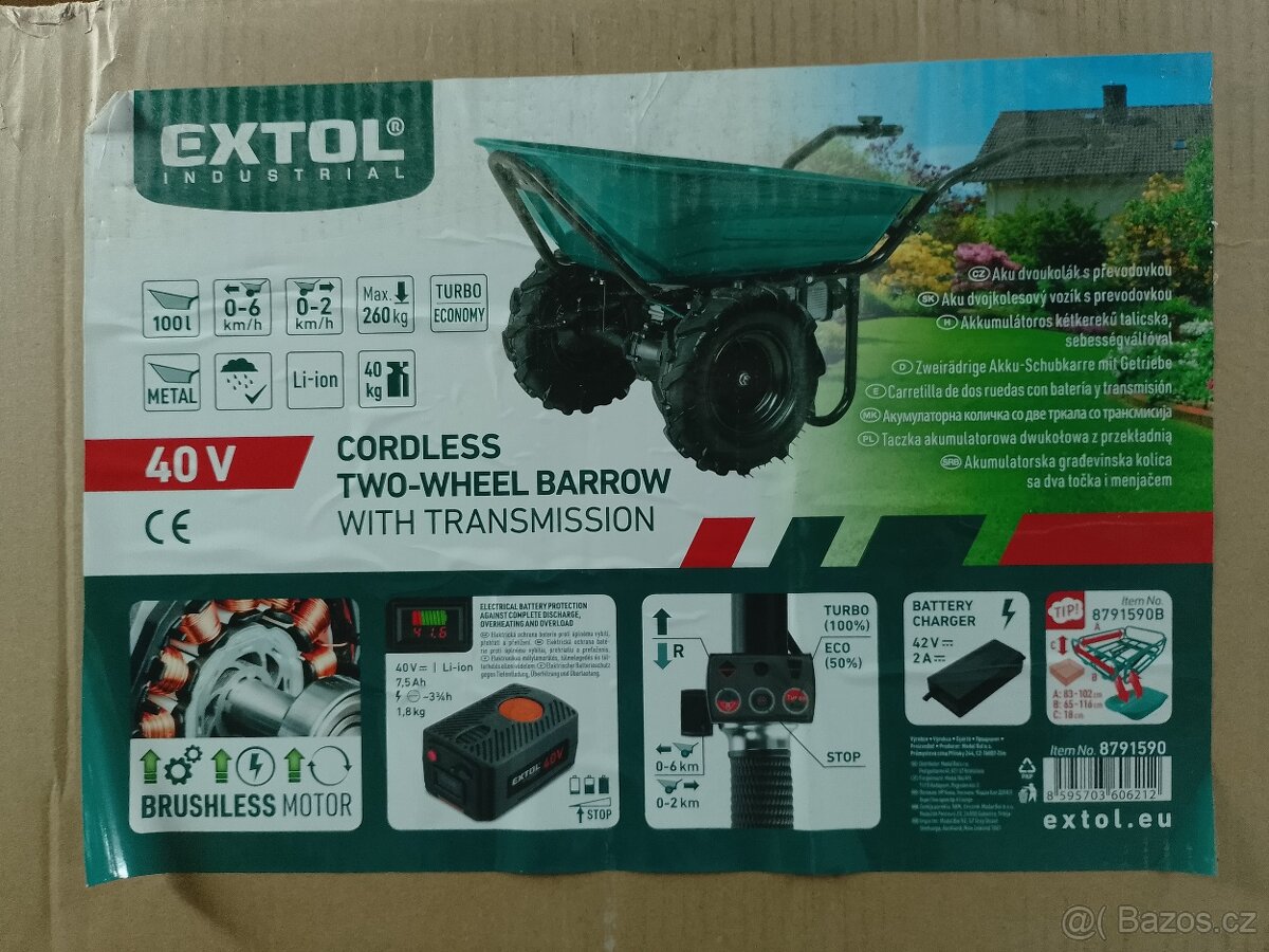 EXTOL- korba na kolečka,nohy,rukojet. NEPOUŽITÁ