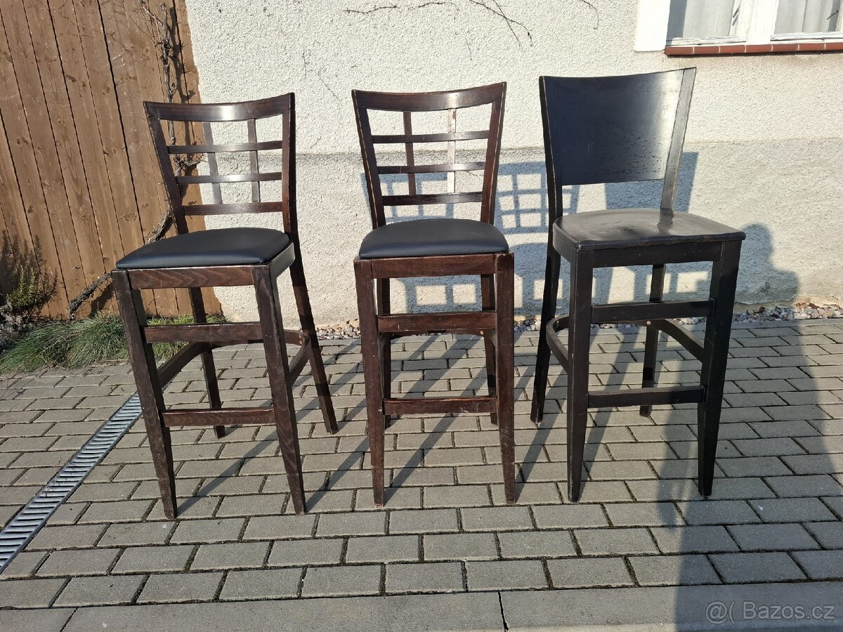 3x barové židle