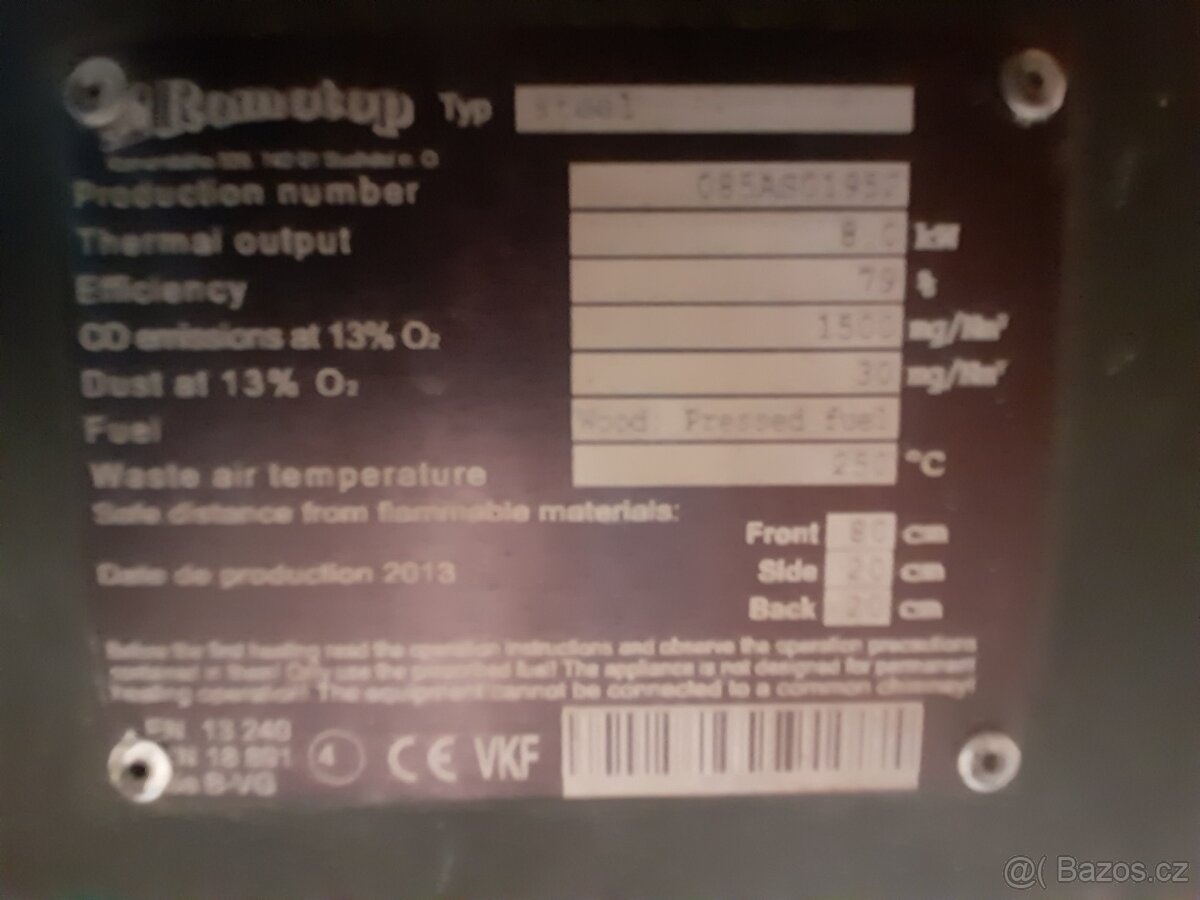 Krbová kamna 8kw