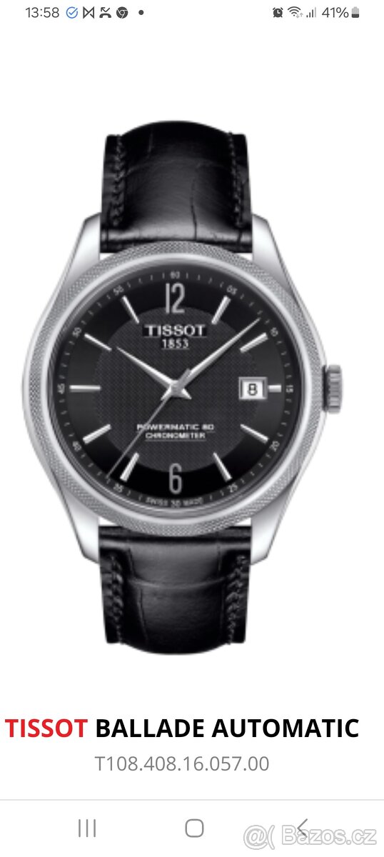 Švýcarské automatické hodinky Tissot