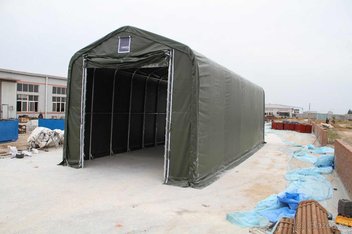 Plachtová garáž na bus/nákladní auto 5,5m x 15m x 5,3 - 900g