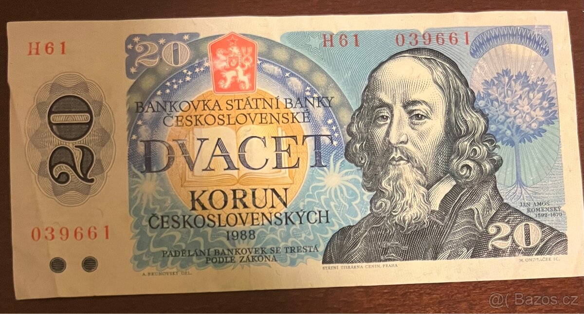 20 Kčs 1988 ČSSR