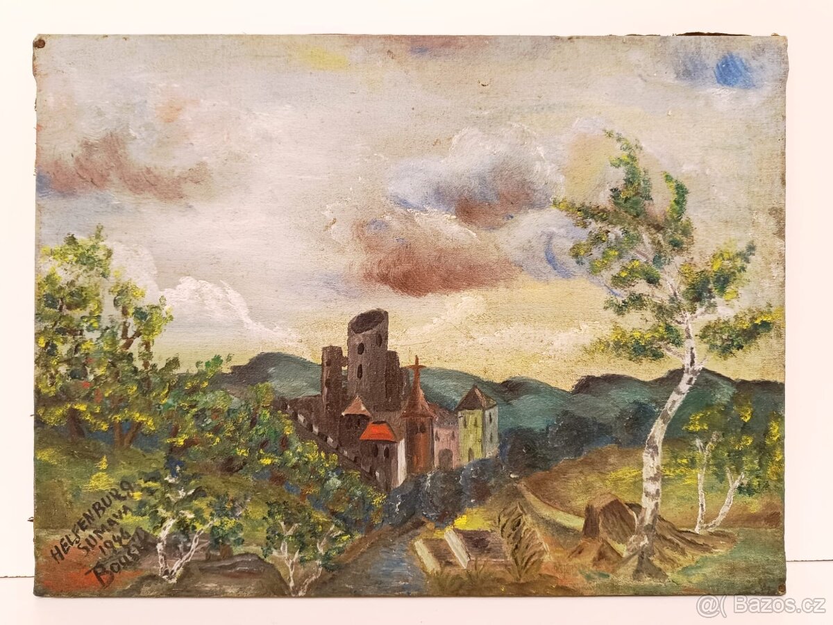 Obraz Helfenburg Boušík, olej na plátně 38x50