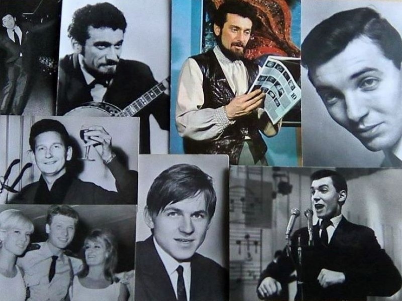 8× pohledy a fotografie: Karel Gott, Waldemar Matuška, ad.