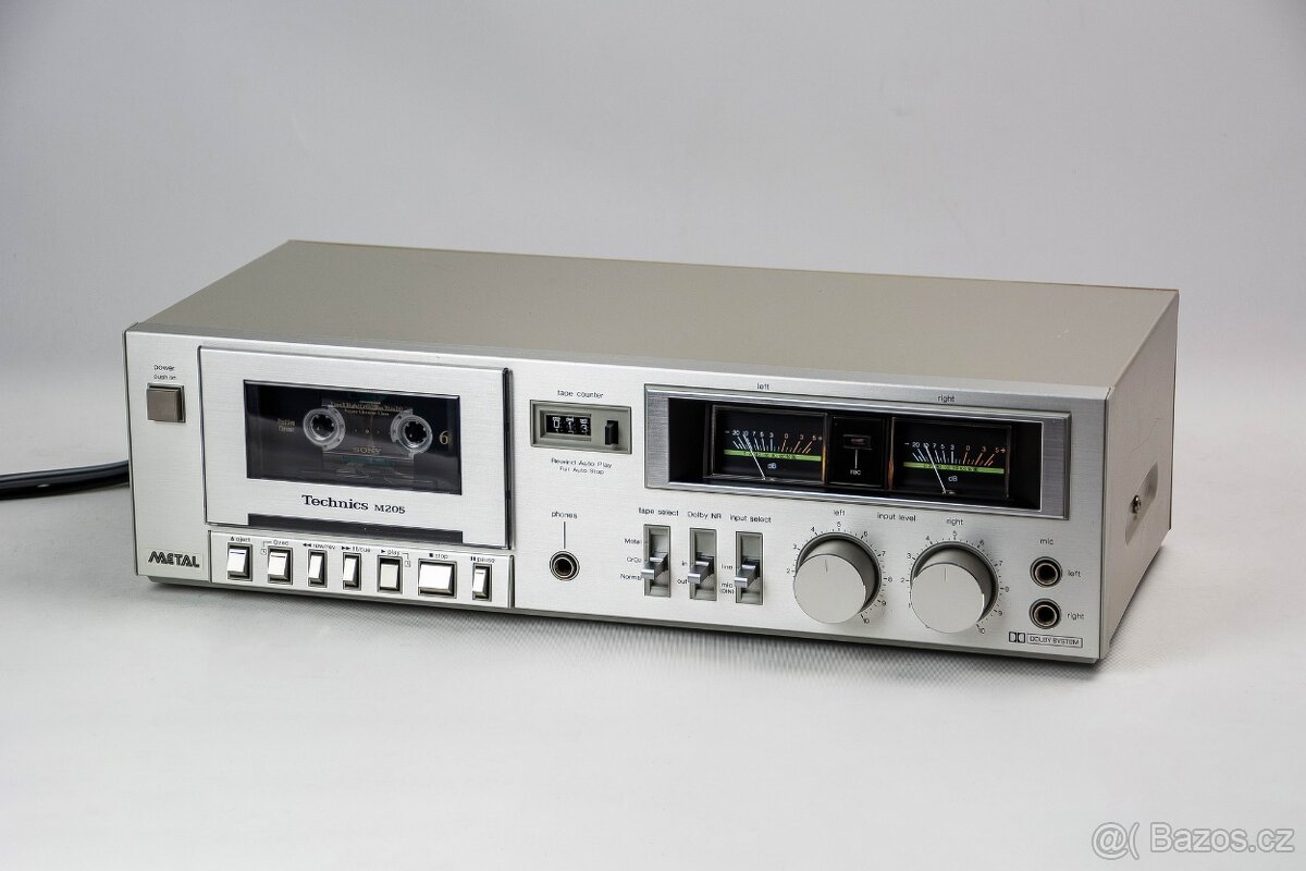 TECHNICS RS-M205 / stříbrný japonský tapedeck