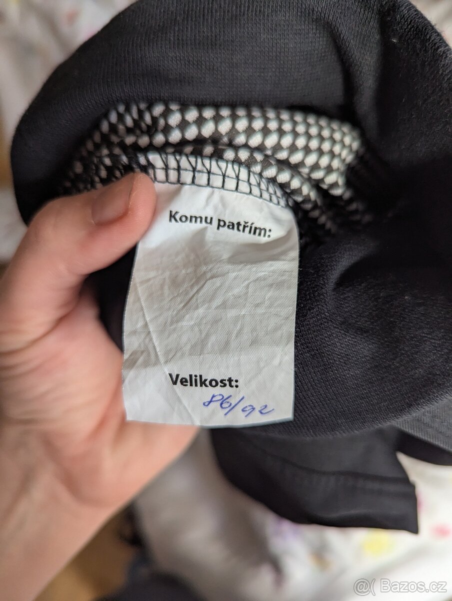 Nové softshellové kalhoty Šijeme srdcem černé 86/92