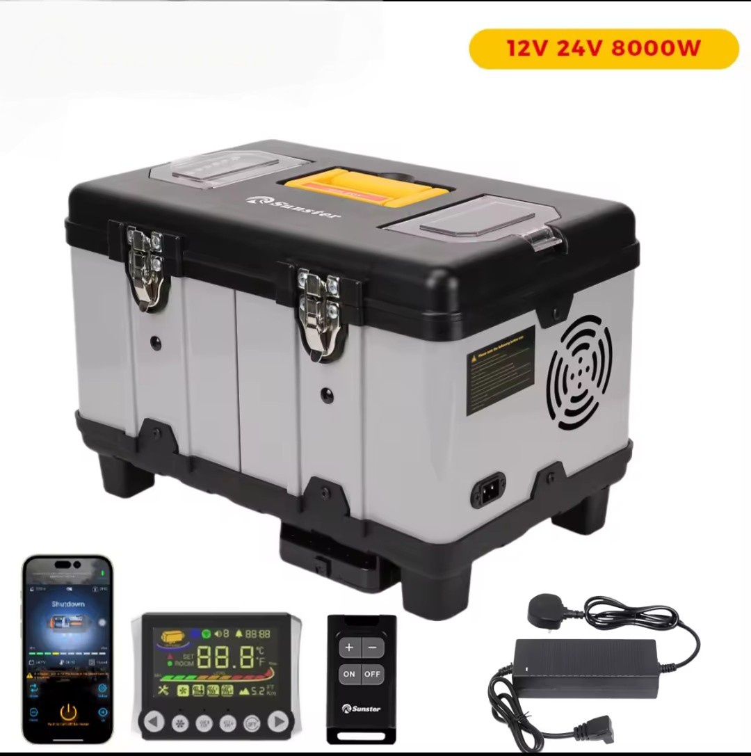 Nezávislé naftové topení 5-8kW, 12+24+230V, Auto START/STOP