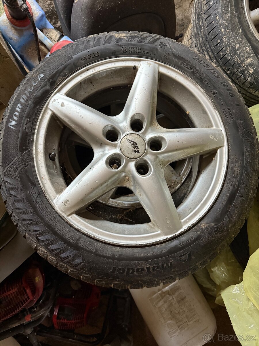 ALU disky AEZ 16” + zimní pneumatiky 205/55 R16