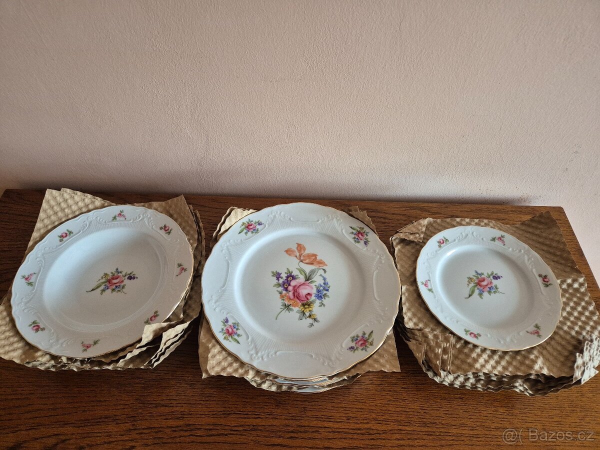 Talířová sada motiv míšeňská růže THUN