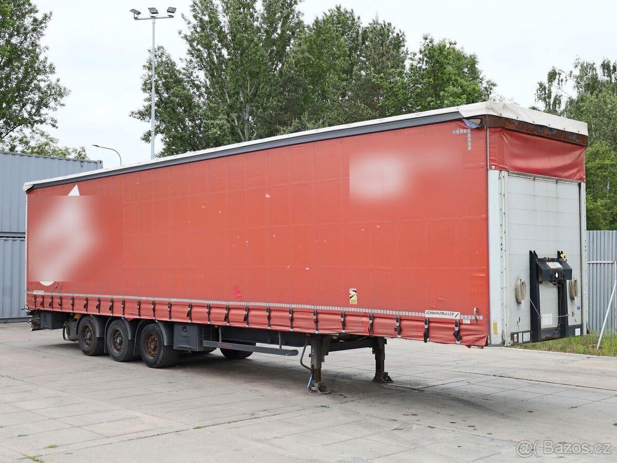 Schwarzmüller SPA 3/E, MULDA, LOW DECK, TŘÍSTRANNÁ SHRNOVACÍ