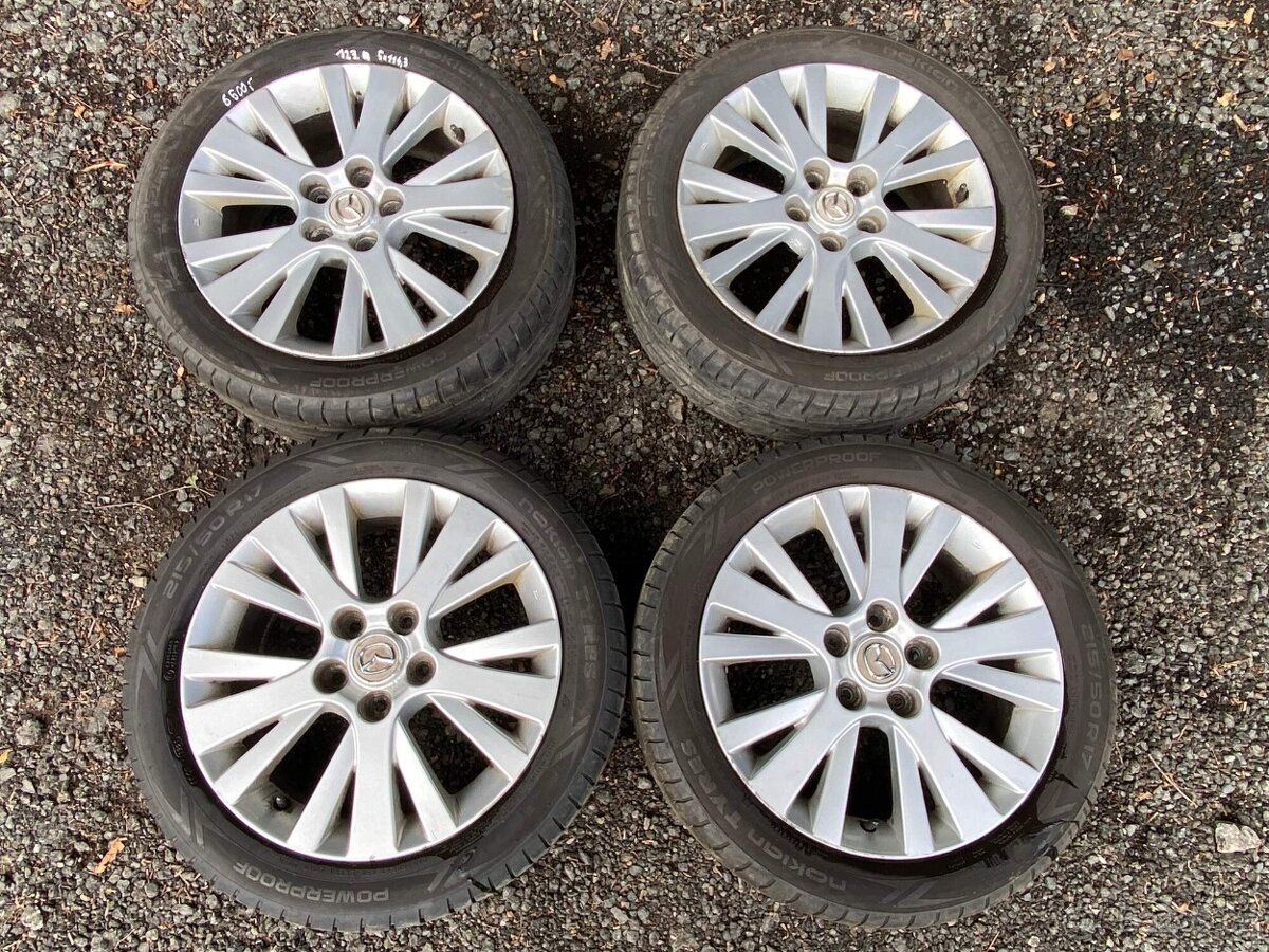 123. sada letní alu kola 215/50 r17 5x114,3 MAZDA