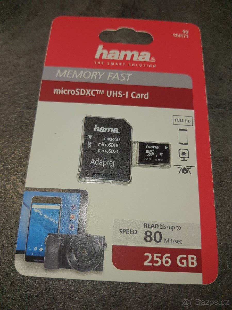 paměťová karta Hama microSD 256GB, NOVÁ