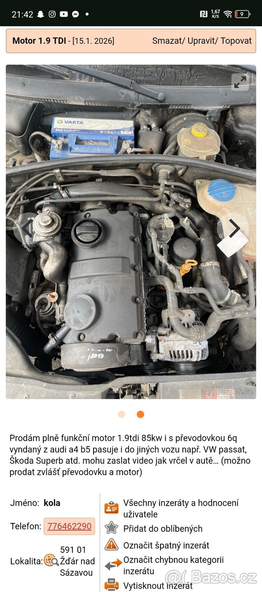 Audi A4 B5 1.9tdi 85kw