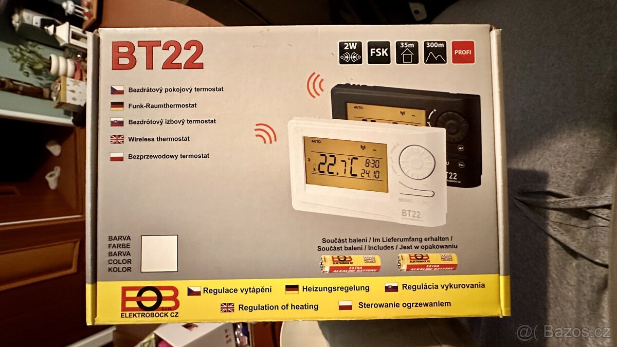 Elektrobock BT22-bezdrátový pokojový termostat