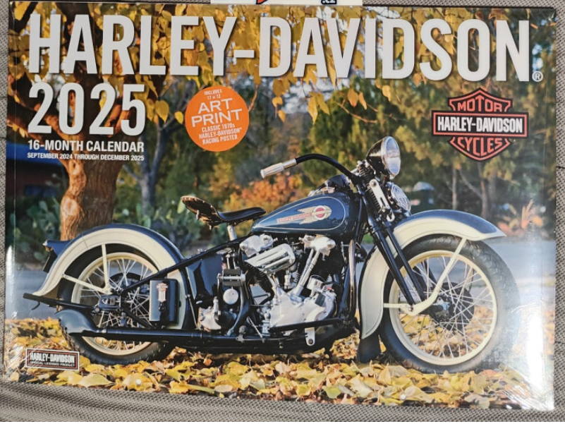 Kalendář Harley-Davidson 2025, 42x30cm