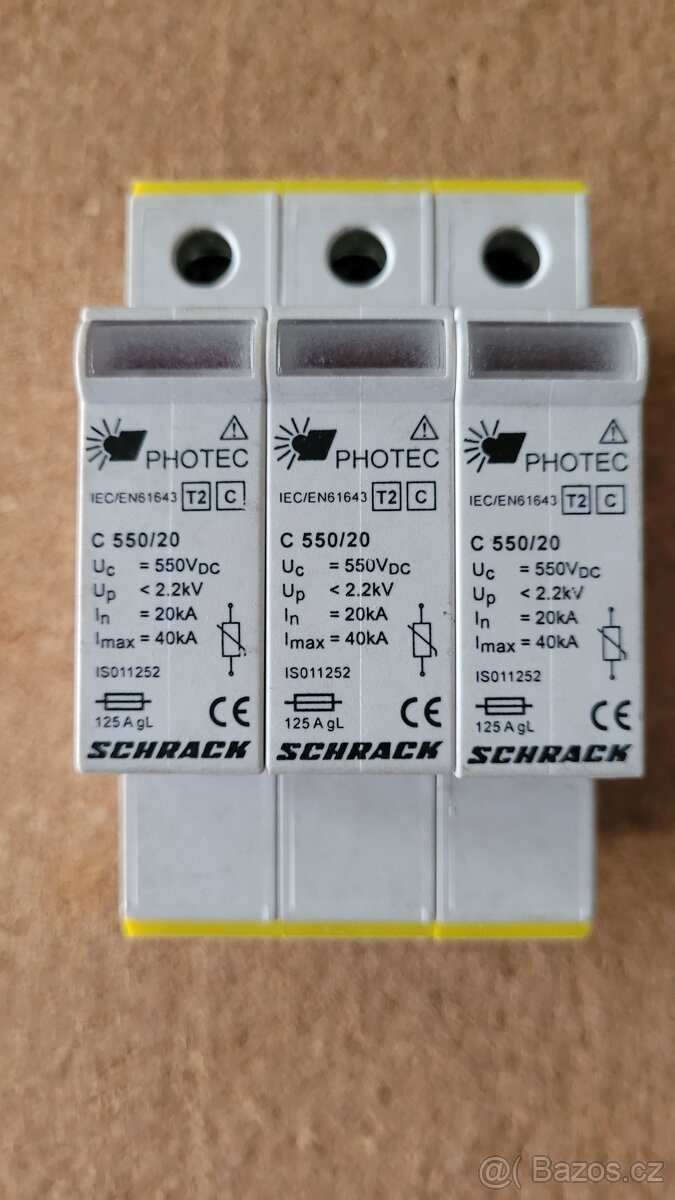 Svodič přepětí PHOTEC C 550/20