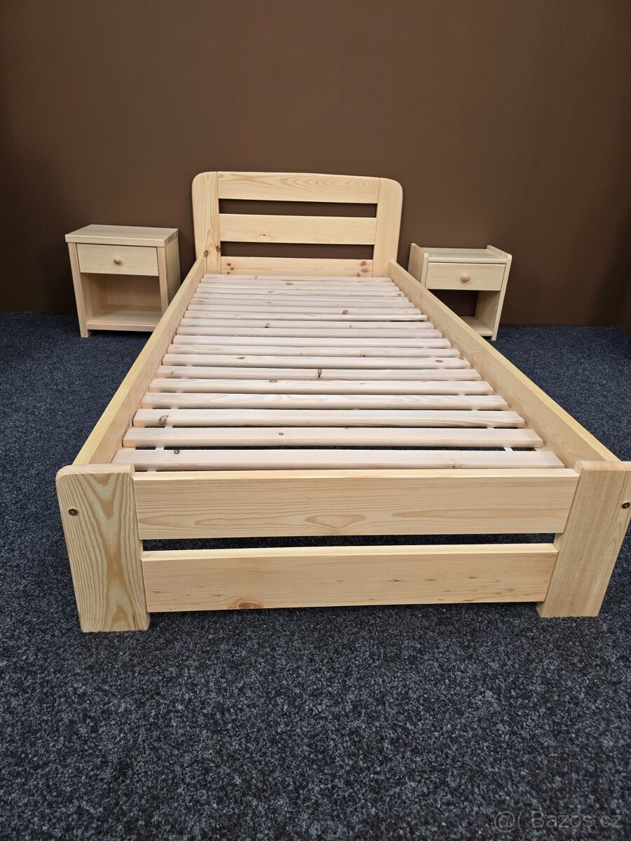 Prodám nové masiv Postele Prima 90x200 s roštem