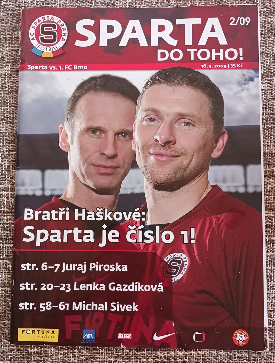 SPARTA DO TOHO - prodám program z AC SPARTA PRAHA.