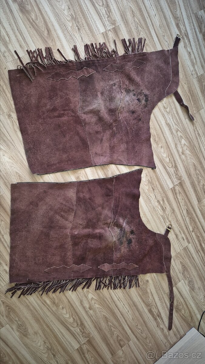 Kožené westernové chapsy XL