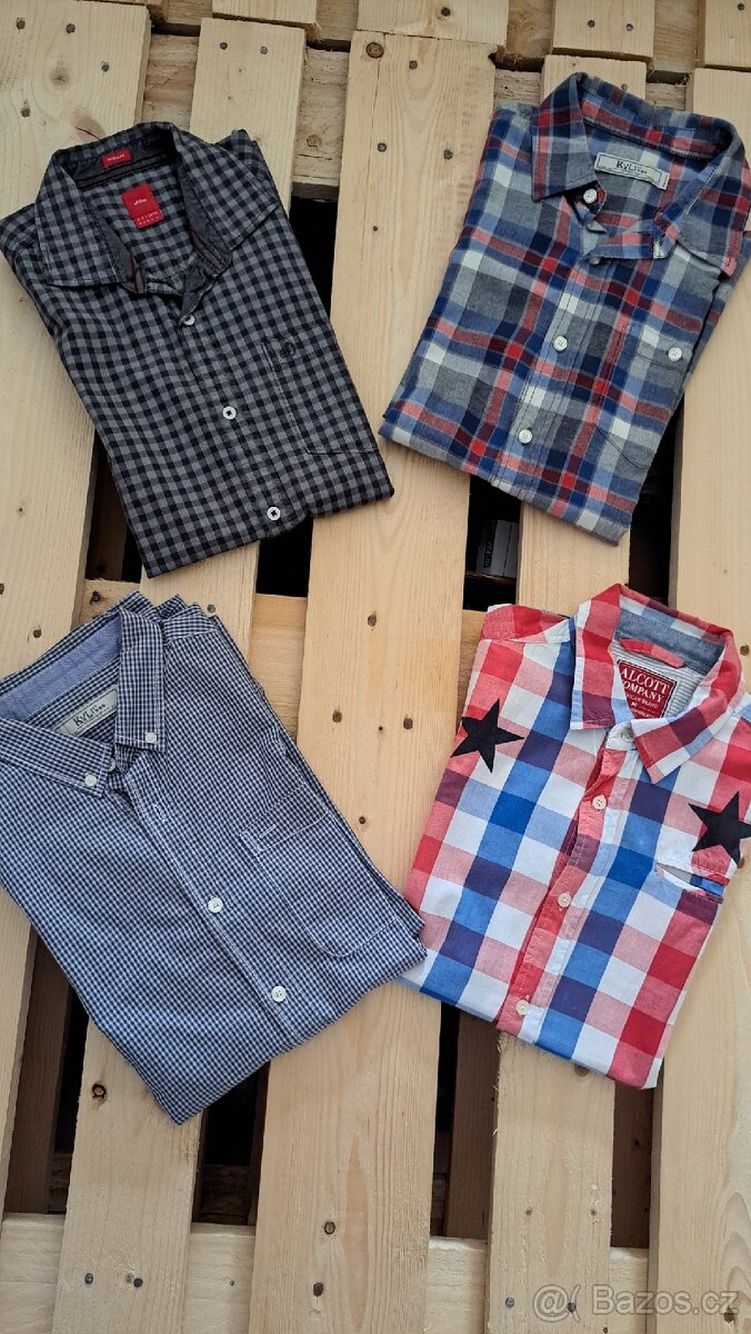 Značkové kostkované košile, vel.S