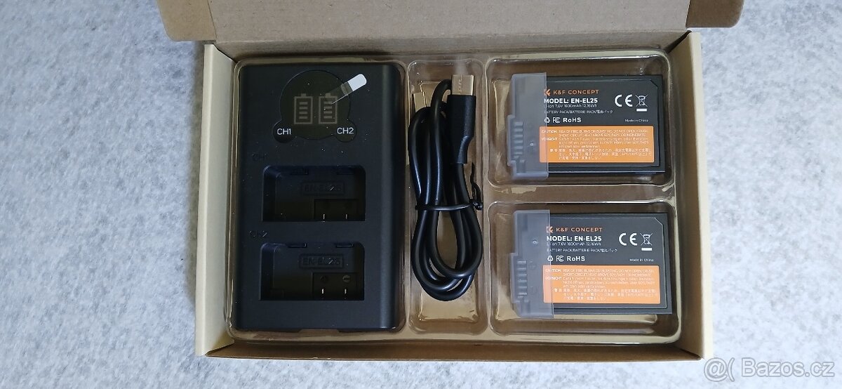 Nová USB KF Concept a 2 baterie pro Nikon EN-EL25
