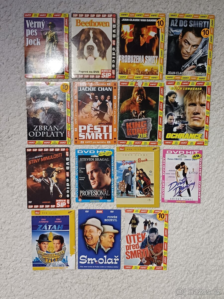 DVD filmy různé tématiky.