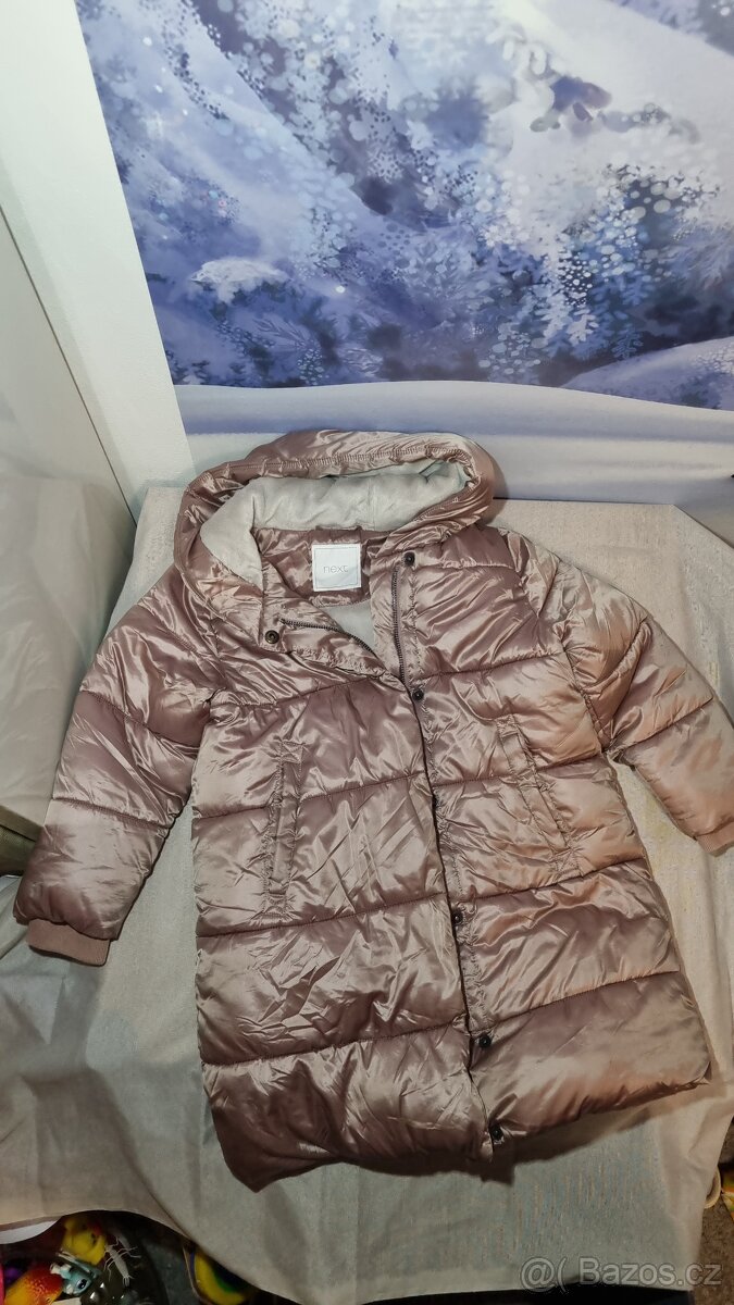 Bunda NEXT vel. 110, dlouhá, zimní