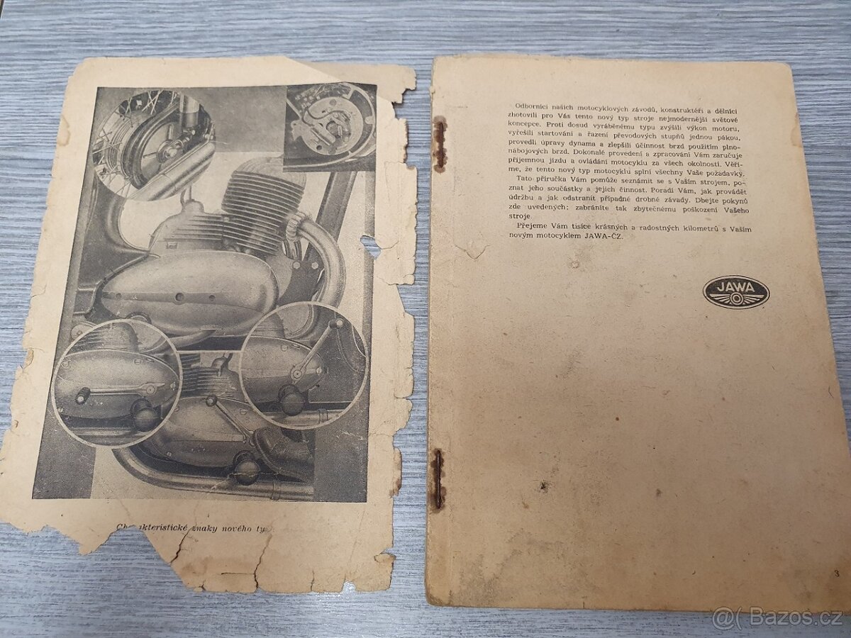 Jawa-ČZ 250 příručka 1956