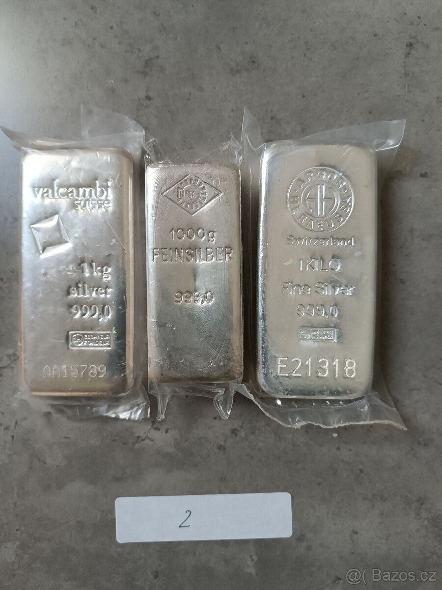 Stříbrné investiční slitký