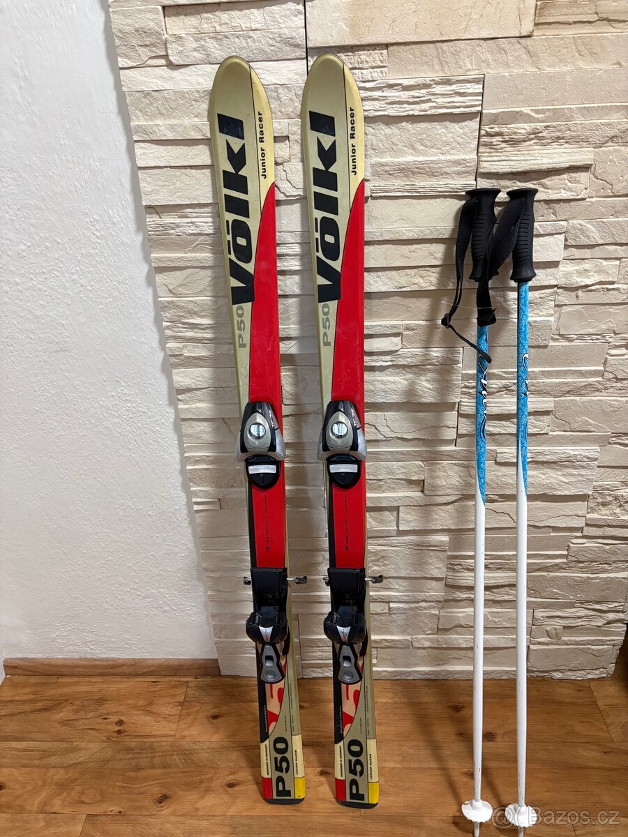 Prodám použité dětské lyže 130cm - 500,-Kč