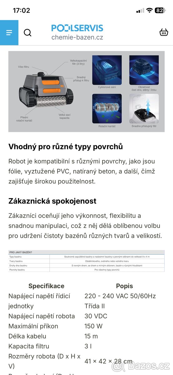 Automatický bazénový vysavač Zodiac