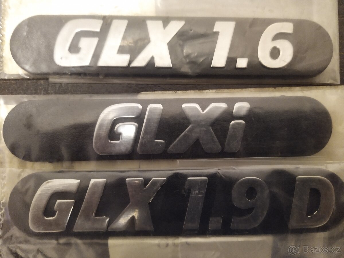 Nápis Škoda Felicia GLX 1.6, GLXi, GLX 1.9 D
