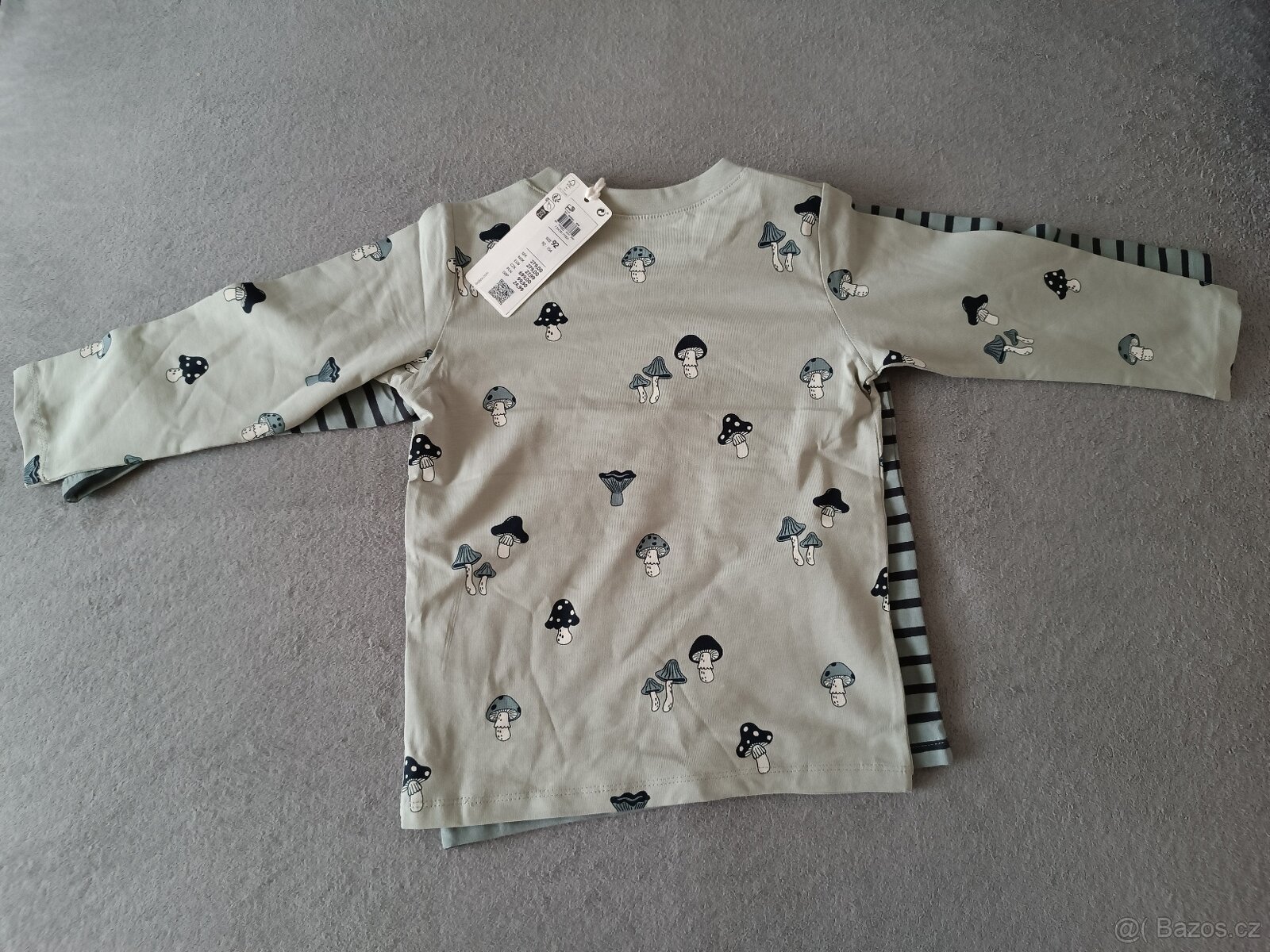 Sada 2 trik Lindex houby, pruhy vel.92
