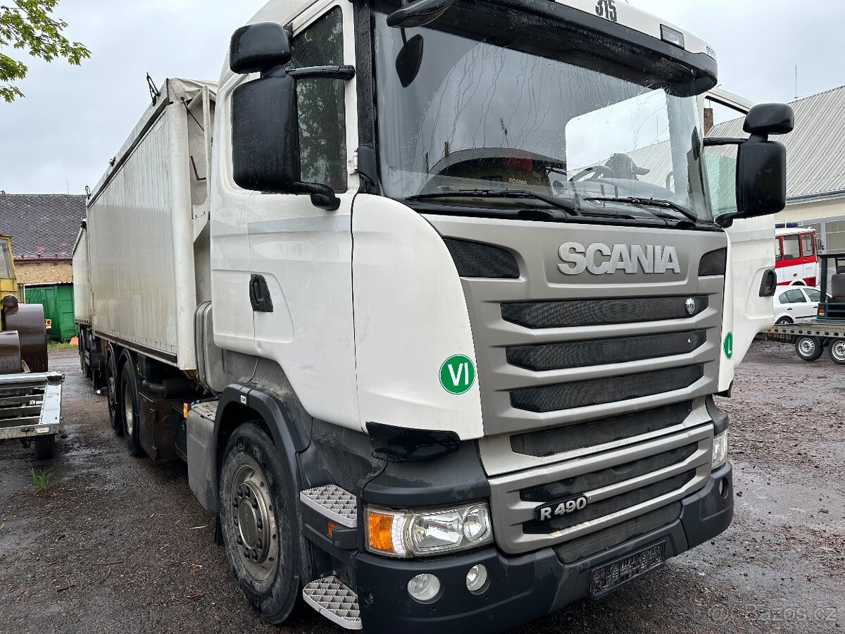 SCANIA R 480 6x2 sklápěčka+přívěs BODEX sklápěcí.