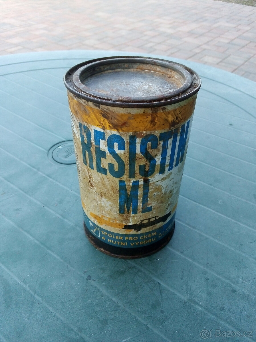 retro plechovka Resistin ML
