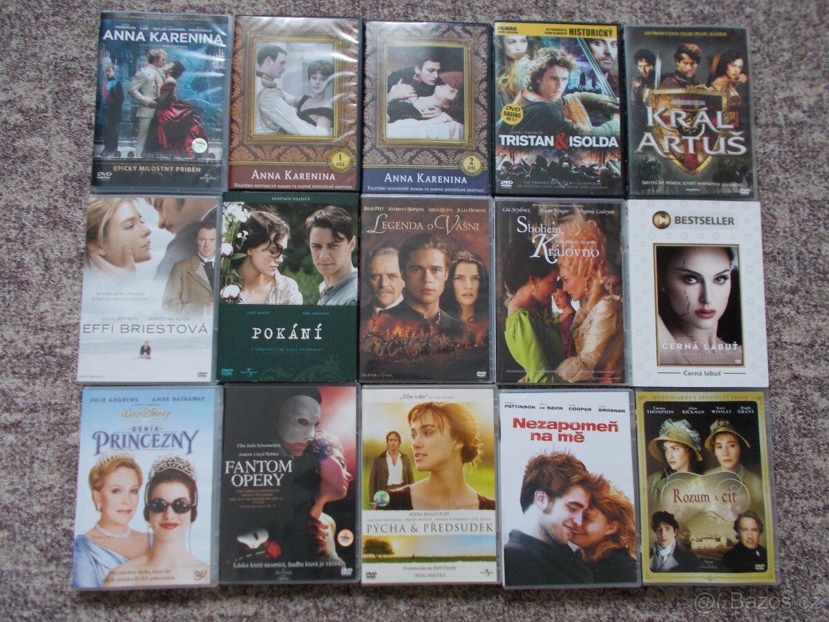 Prodej dvd - romantické filmy,české pohádky
