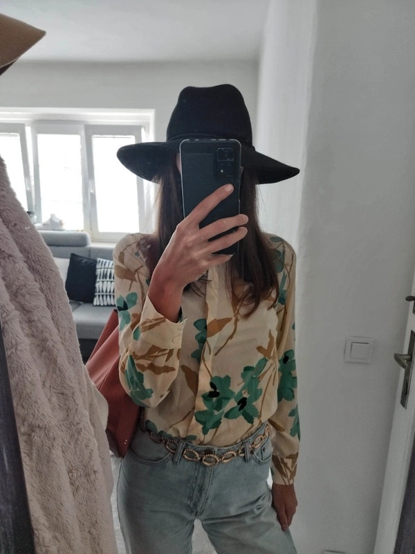 Dámská kytkovaná košile H&M béžová Boho Etno africký styl